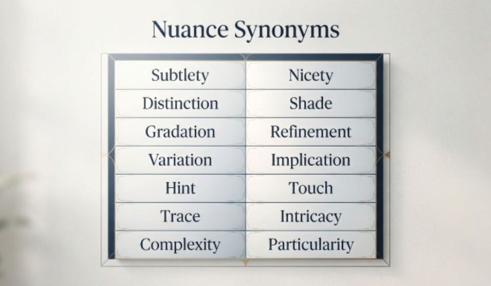 25 Other Ways to Say "Nuance" Examples and Usage 