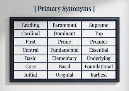 25 Synonyms for "Primary" With Examples