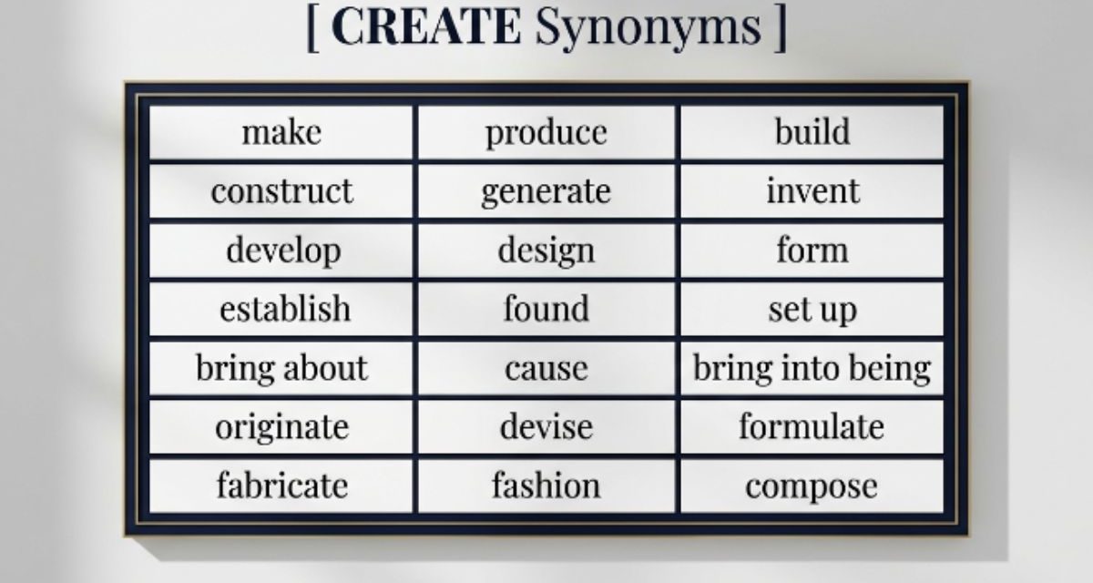 30 CREATE Synonyms to Sharpen Your Writing Instantly