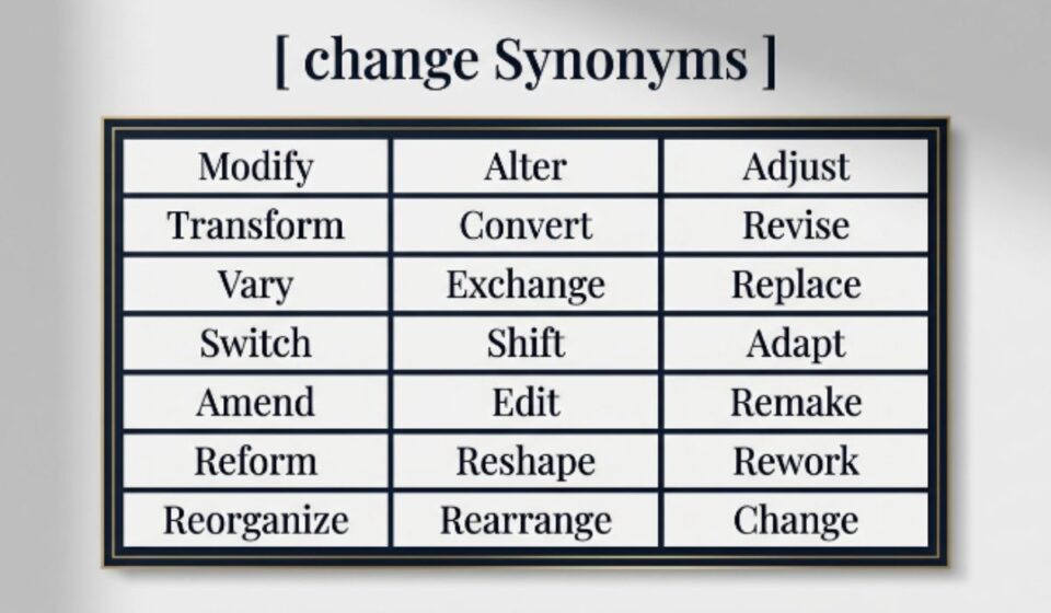 30 Synonyms for Change With Examples and Everyday Uses