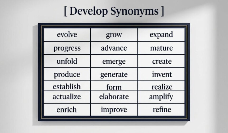 35 Synonyms for Develop With Examples for Every Situation