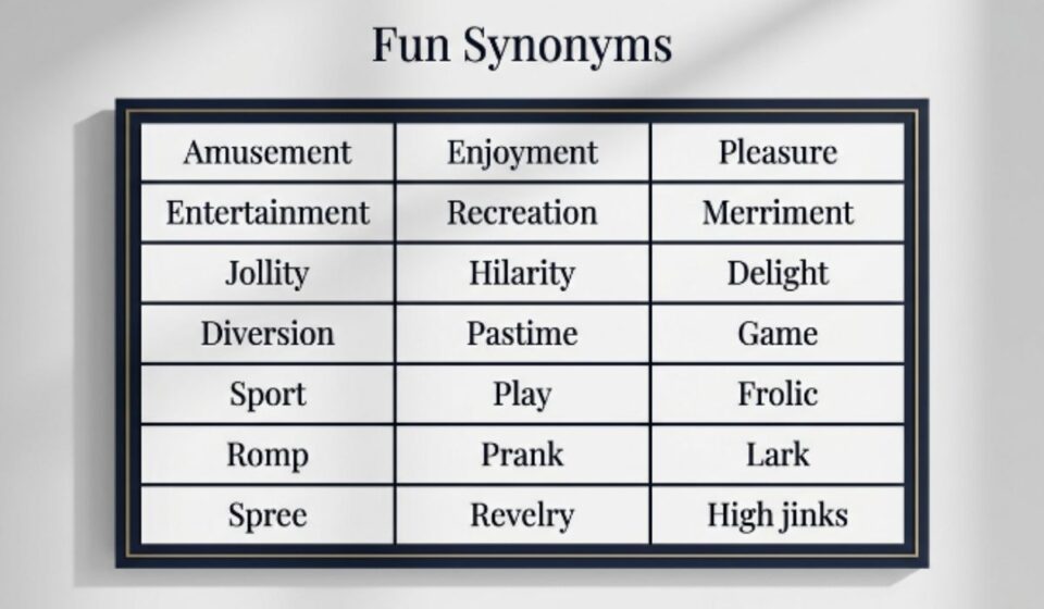 35 Synonyms for Fun With Examples A Practical Guide for Every Situation