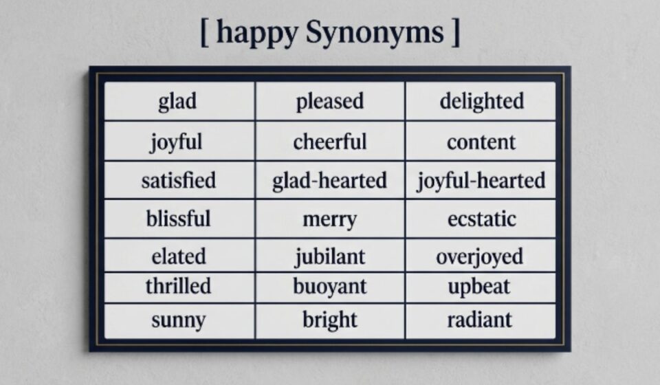 35 Synonyms for "Happy" With Examples: Words That Say It Better Every Time