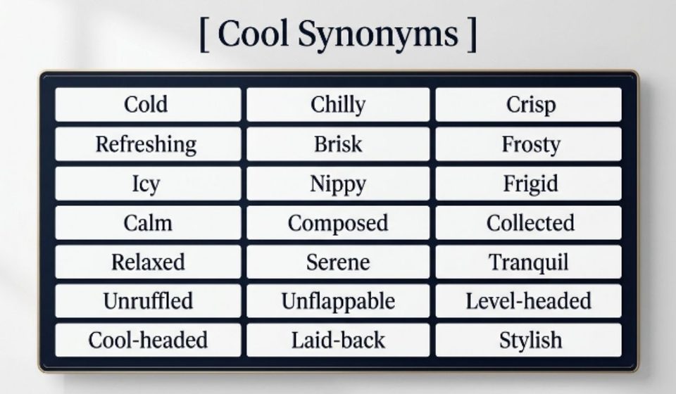 40 Cool Synonyms Better Words for Every Meaning of Cool