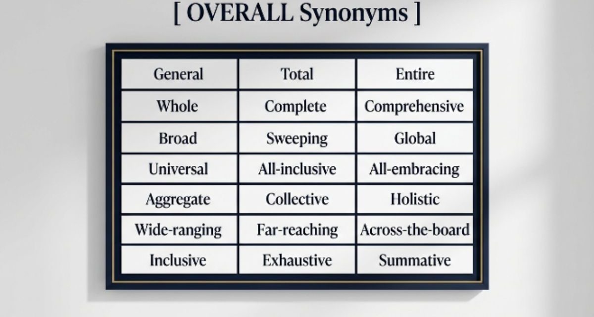 40 Overall Synonyms Better Words for Every Meaning