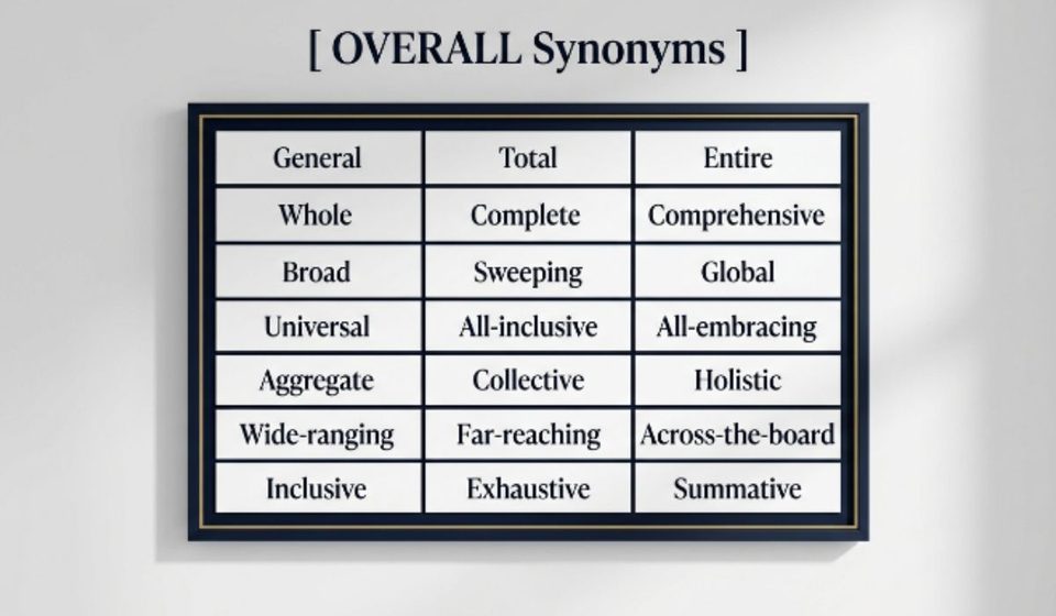 40 Overall Synonyms Better Words for Every Meaning