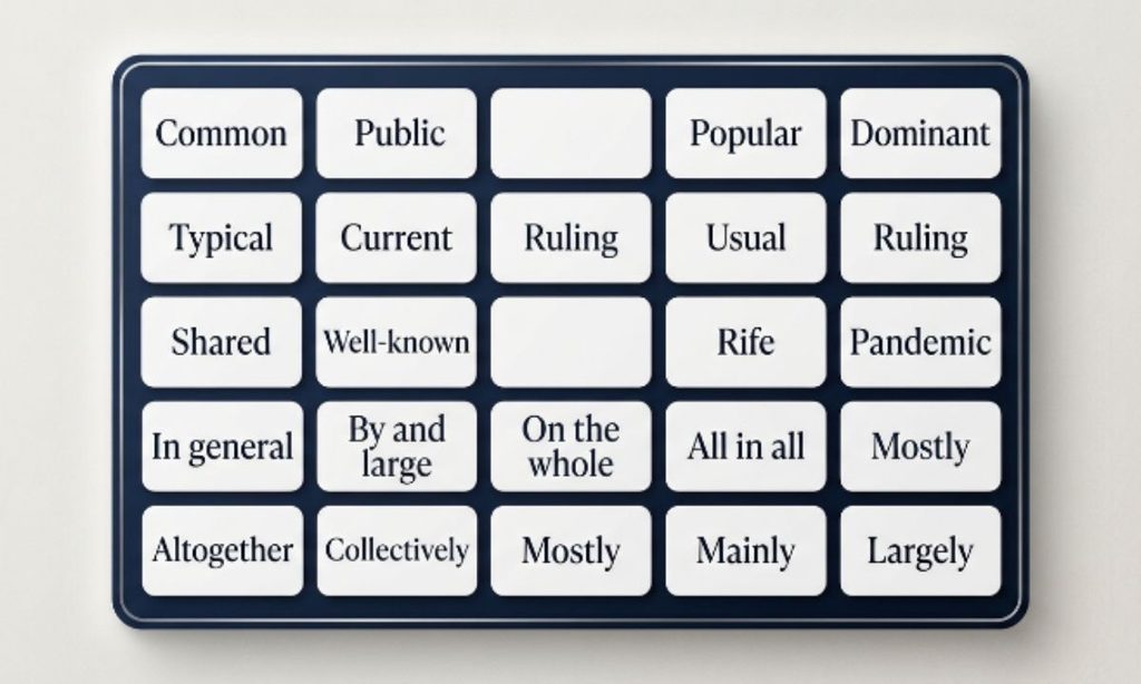Best Synonyms for Overall by Meaning