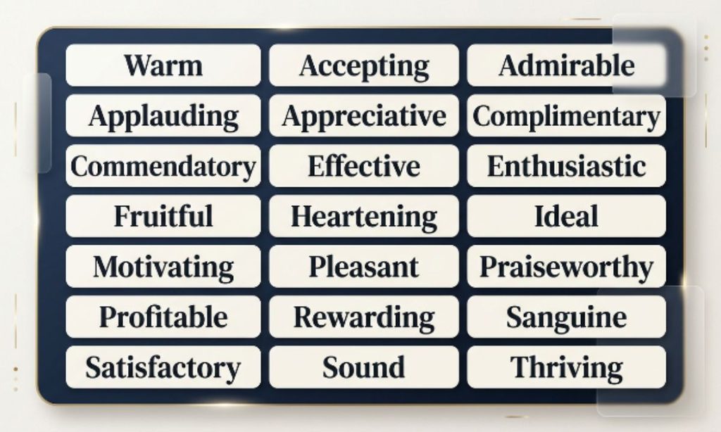 Best Synonyms for Positive by Meaning