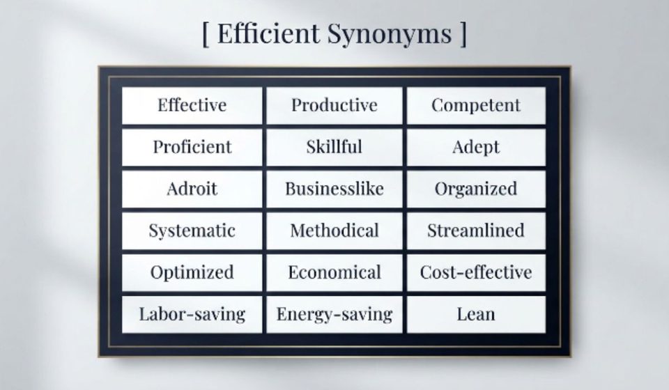 Efficient Synonyms 30+ Alternatives to Efficient and How to Use Them