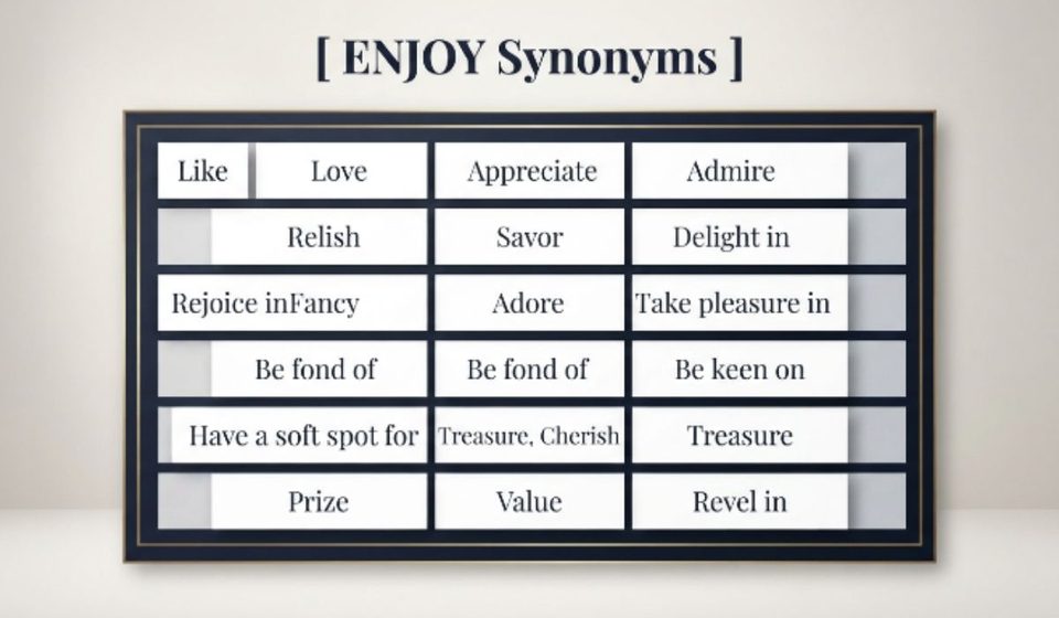 Enjoy Synonyms 30+ Alternatives to Enjoy and How to Use Them