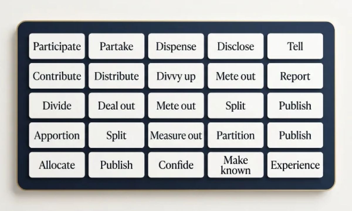 Words for the Act of Distributing