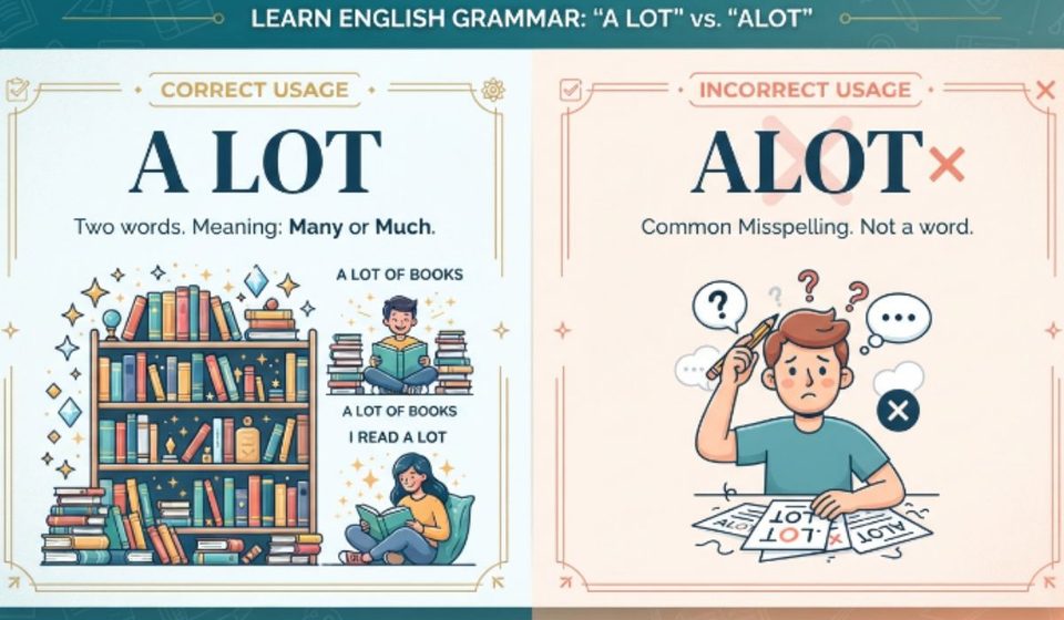 A Lot or Alot Correct Spelling, Meaning, and Examples