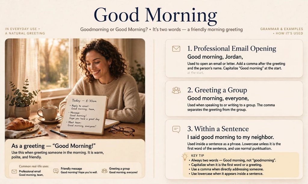 Examples of Good Morning Used Correctly