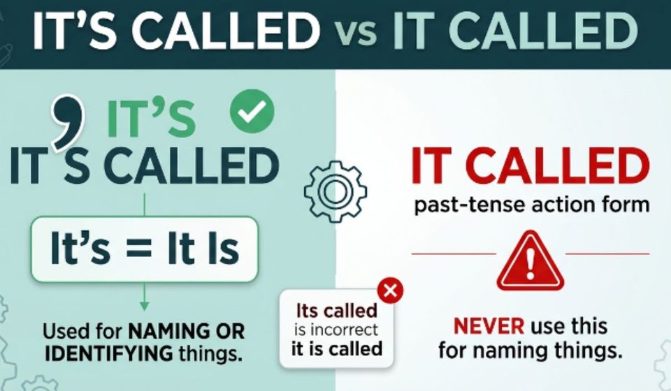 Its Called vs It Called Which One Should You Use