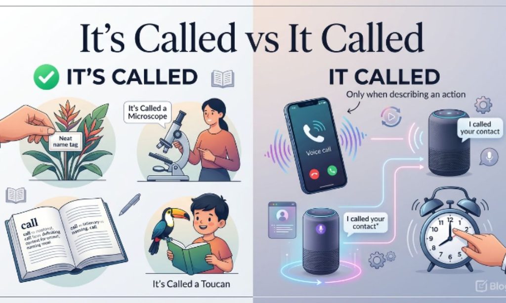 Its Called vs. It Is Called