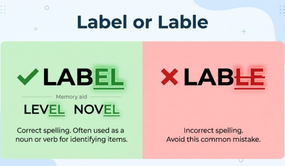 Lable or Label Which Spelling Is Actually Correct