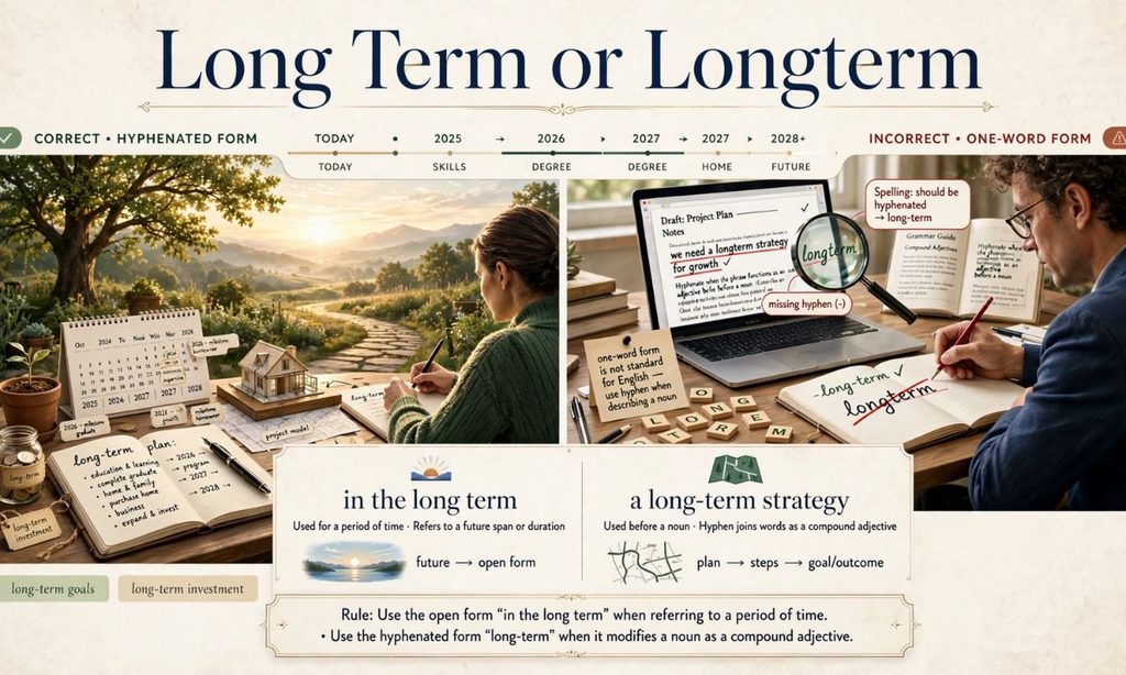 Long Term or Longterm Examples in Real Writing