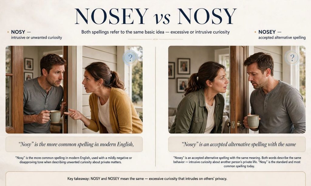 Nosey vs Nosy at a Glance