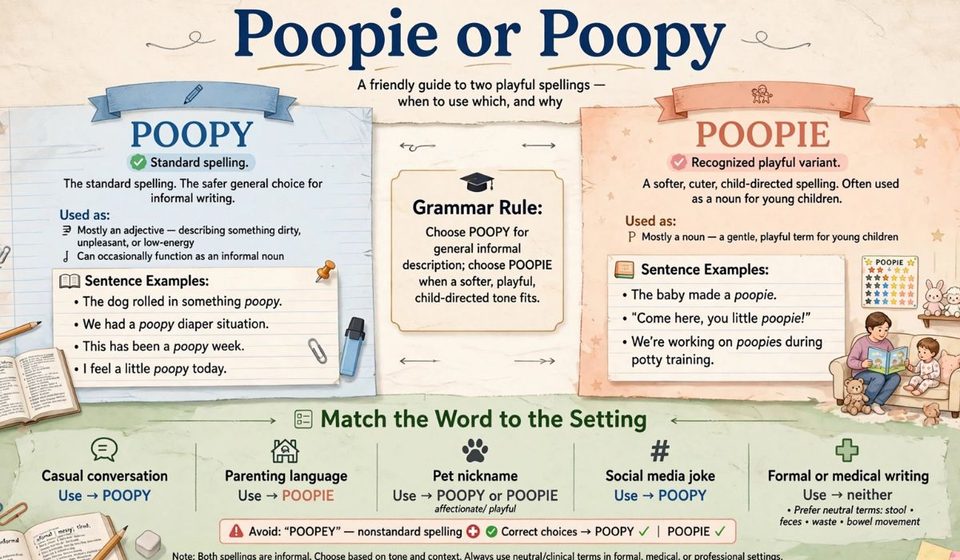 Poopie or Poopy Which Spelling Is Actually Correct
