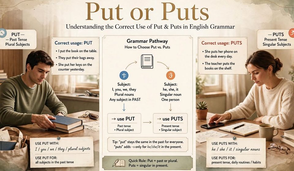 Put or Puts The Complete Grammar Guide With Rules and Examples