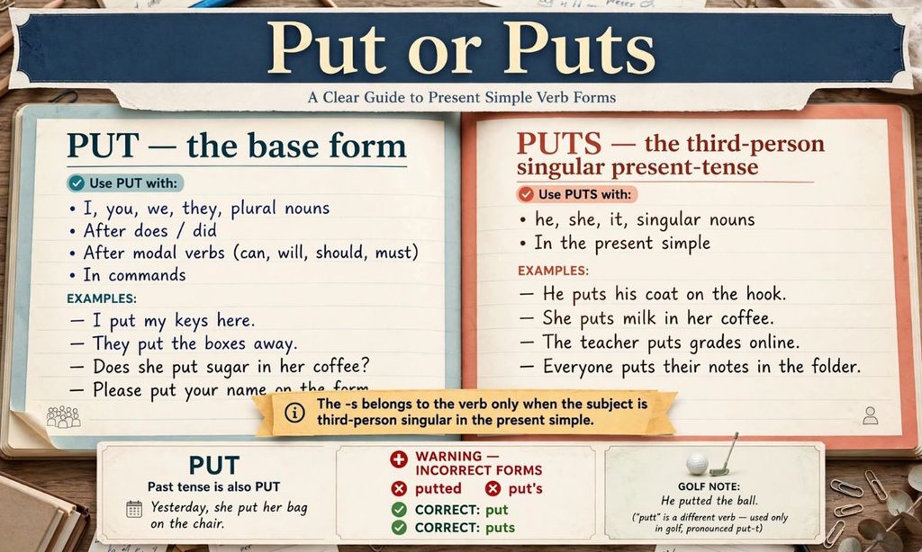 Puts or Puts The Apostrophe Trap