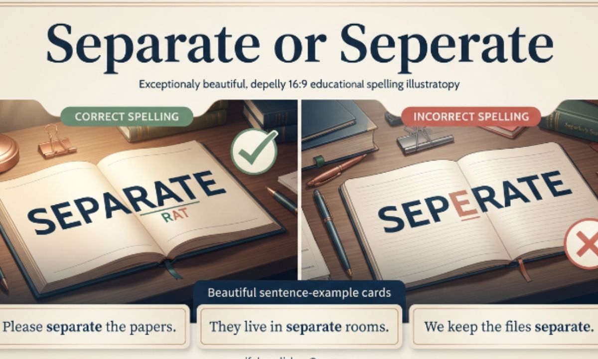 Separate or Seperate The Correct Spelling Explained