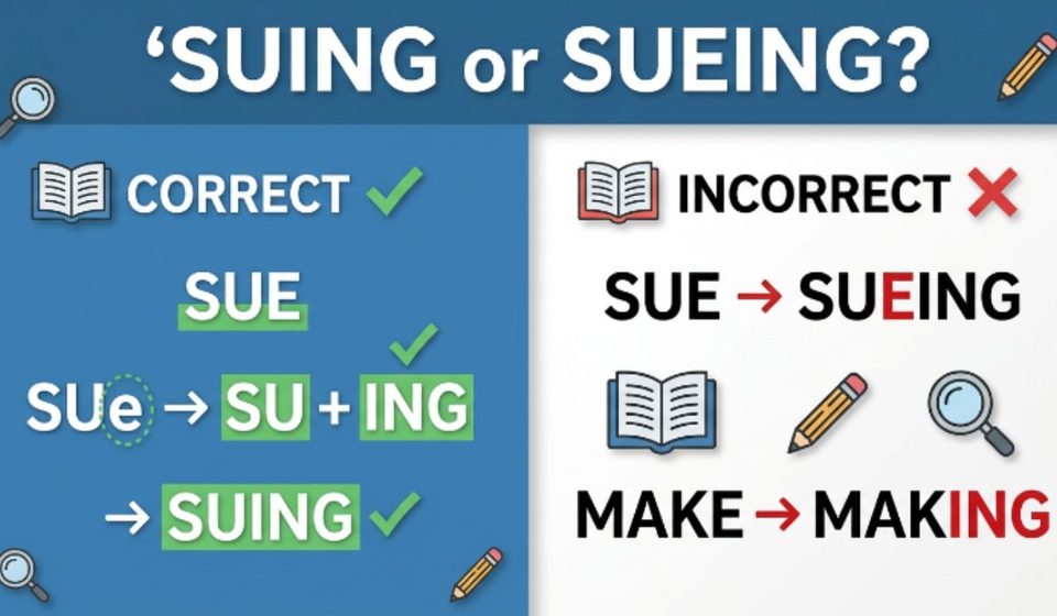 Suing or Sueing Which Spelling Is Actually Correct