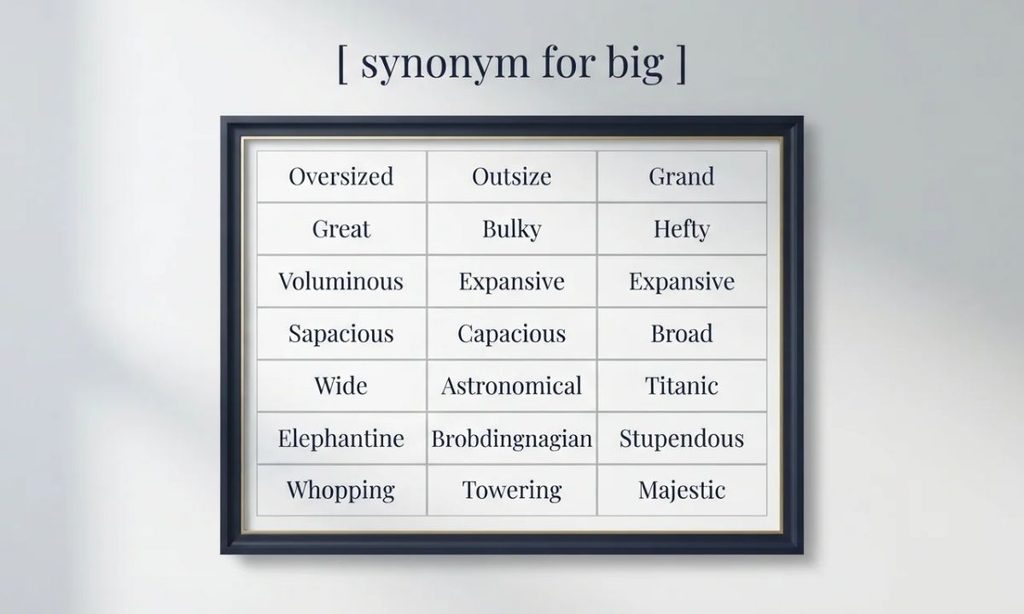 Synonym for Big
