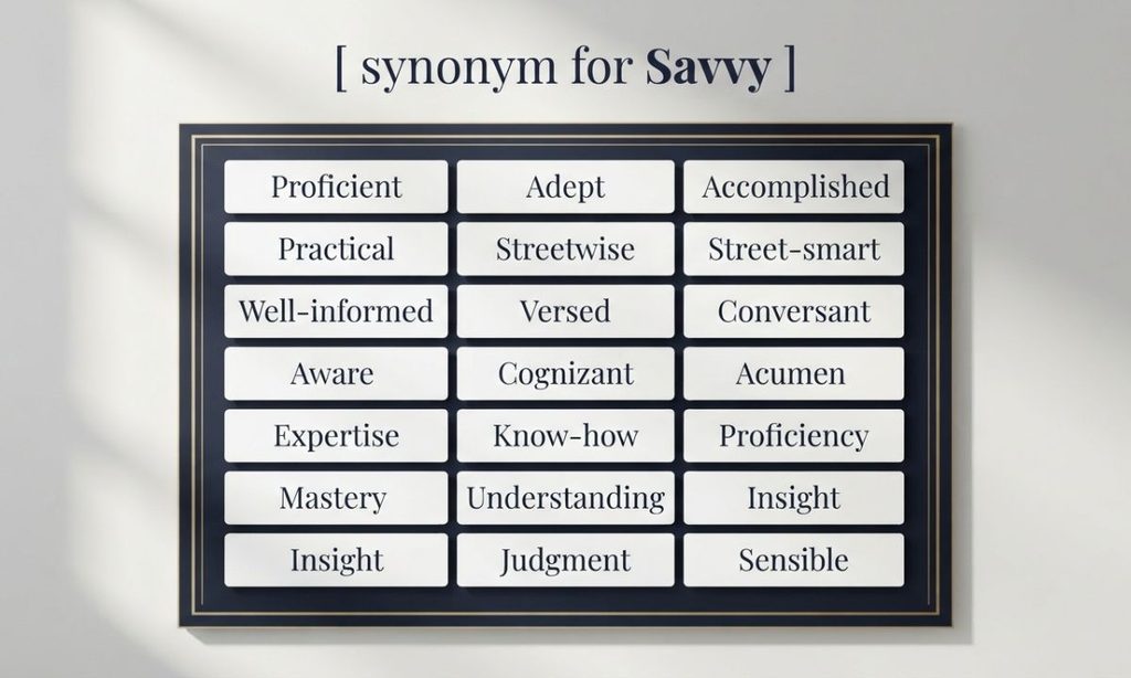 Synonym for Savvy
