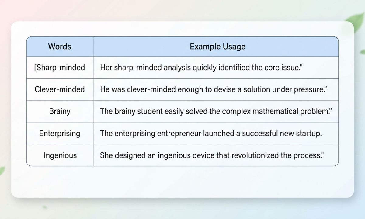 Synonym for Savvy with examples