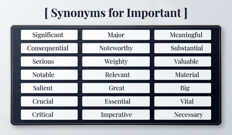 Synonyms for Important_ 30 Alternatives by Meaning and Tone