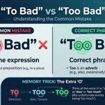 To Bad or Too Bad Which Spelling Is Correct