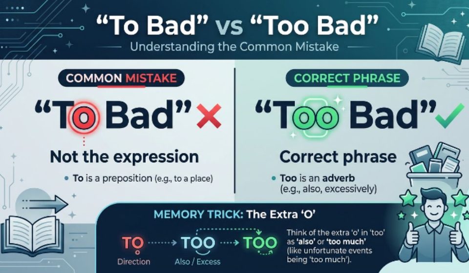 To Bad or Too Bad Which Spelling Is Correct