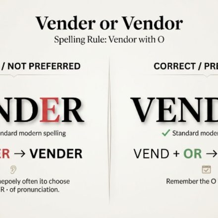 Vender or Vendor Which Spelling Should You Actually Use