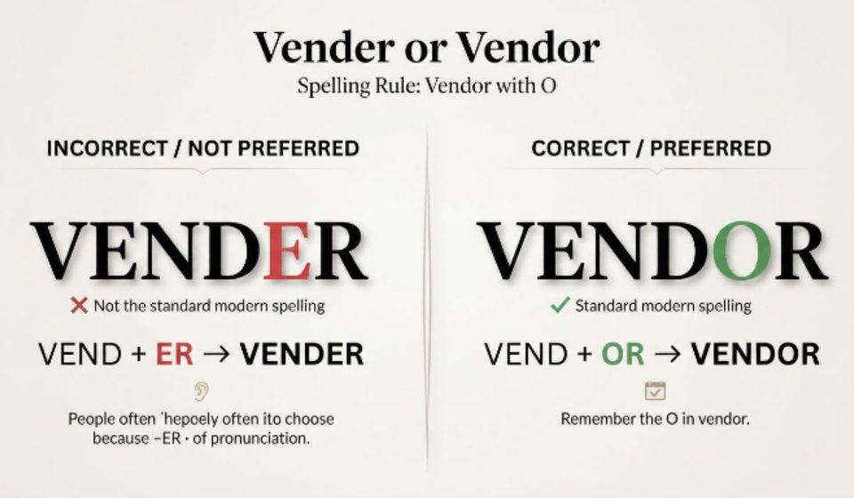 Vender or Vendor Which Spelling Should You Actually Use
