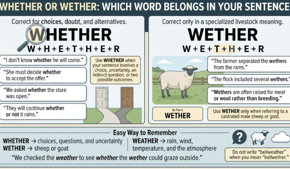 Whether or Wether Whats the Real Difference