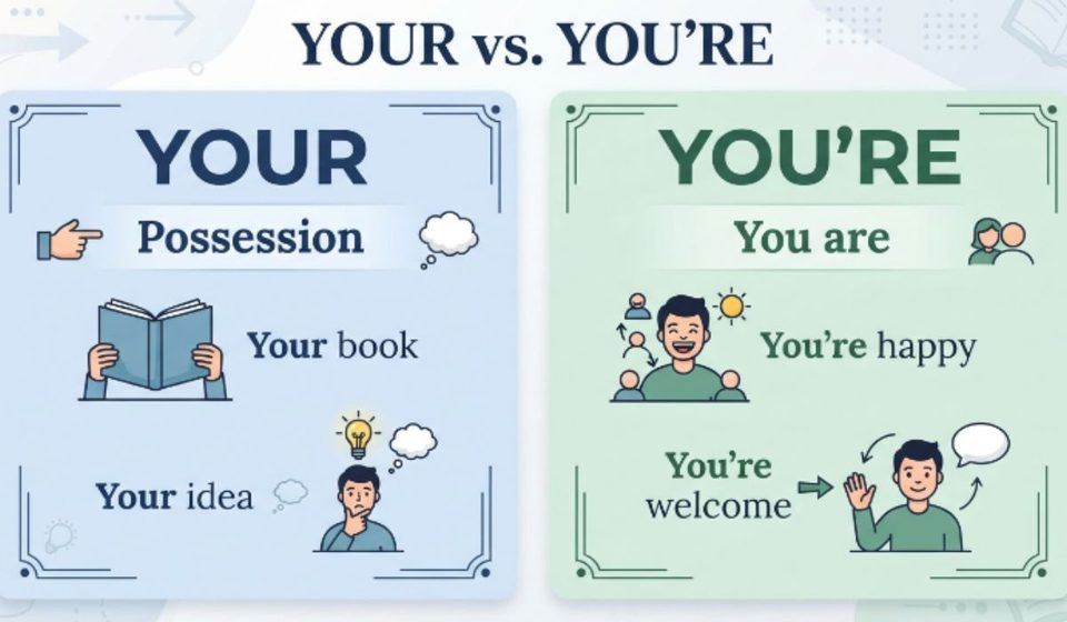 Your or You are Difference, Meaning, and Correct Usage
