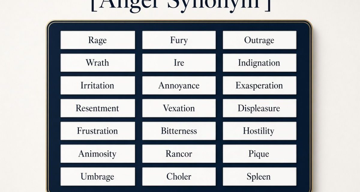 40 Synonyms for Anger and How to Use Them