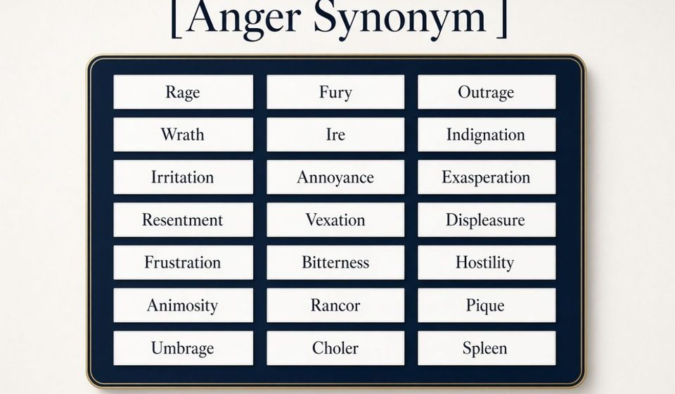 40 Synonyms for Anger and How to Use Them