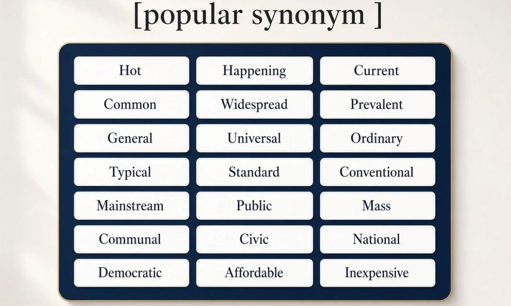 Another Word for Popular