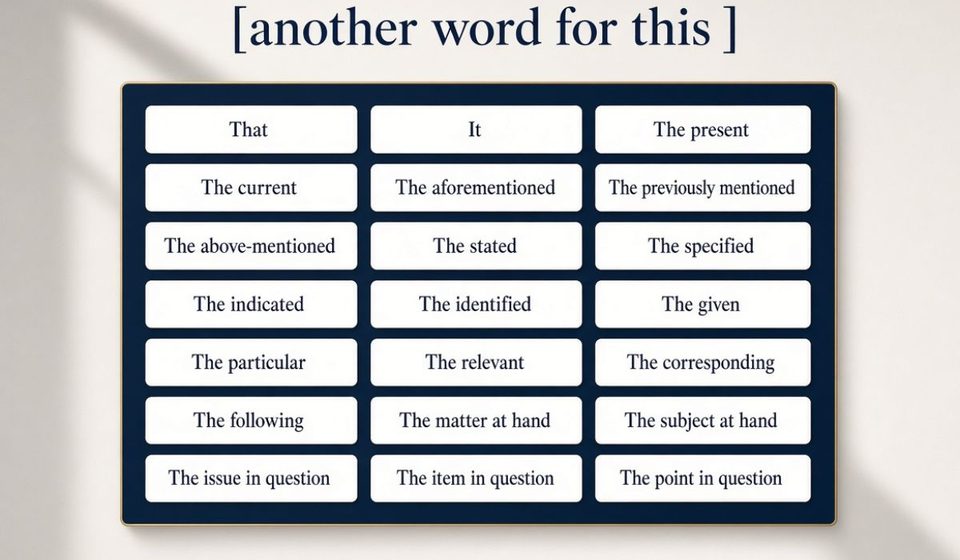 Another Word for This 40 Smart Alternatives and How to Use Them