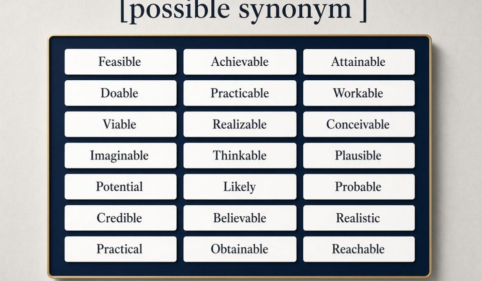 Possible Synonym 40 Better Words and When to Use Them
