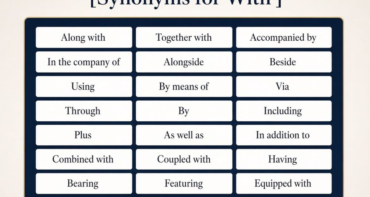 Synonyms for With 40 Alternative Words and Phrases by Context 