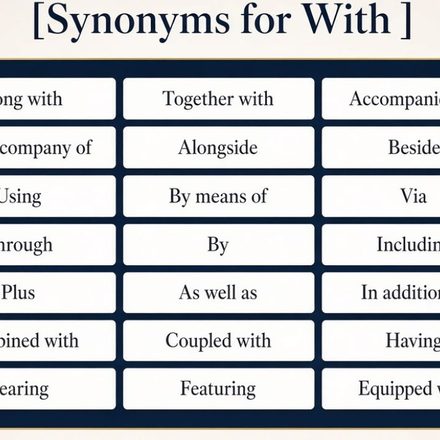Synonyms for With 40 Alternative Words and Phrases by Context 