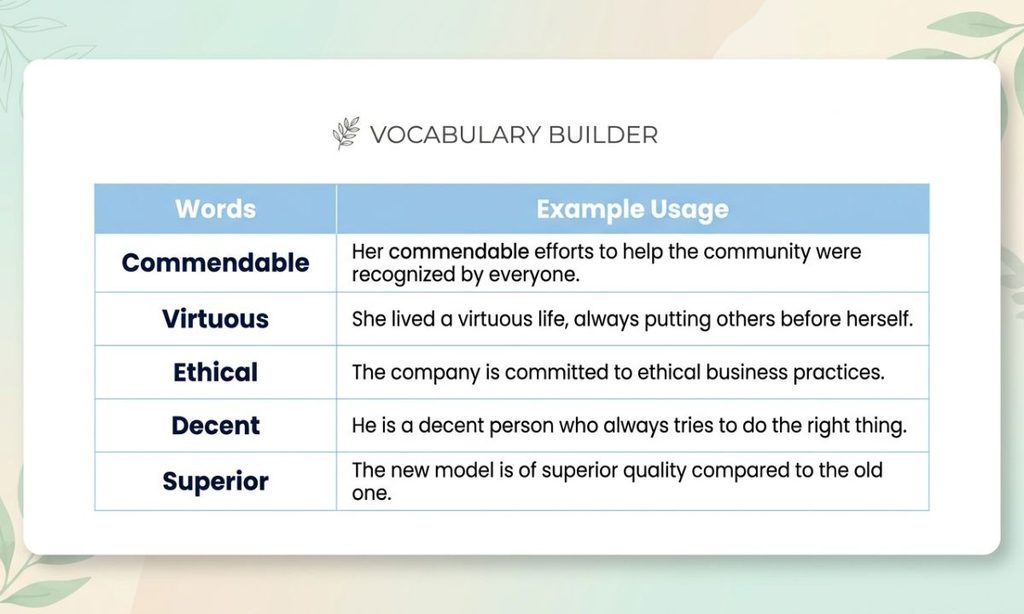 good synonym with examples